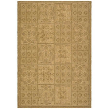 Safavieh 2 Ft. -7 In. X 5 Ft. Small Rectangle Indoor-Outdoor Courtyard- Gold And Natural- Machine Made Rug CY6947-49-3